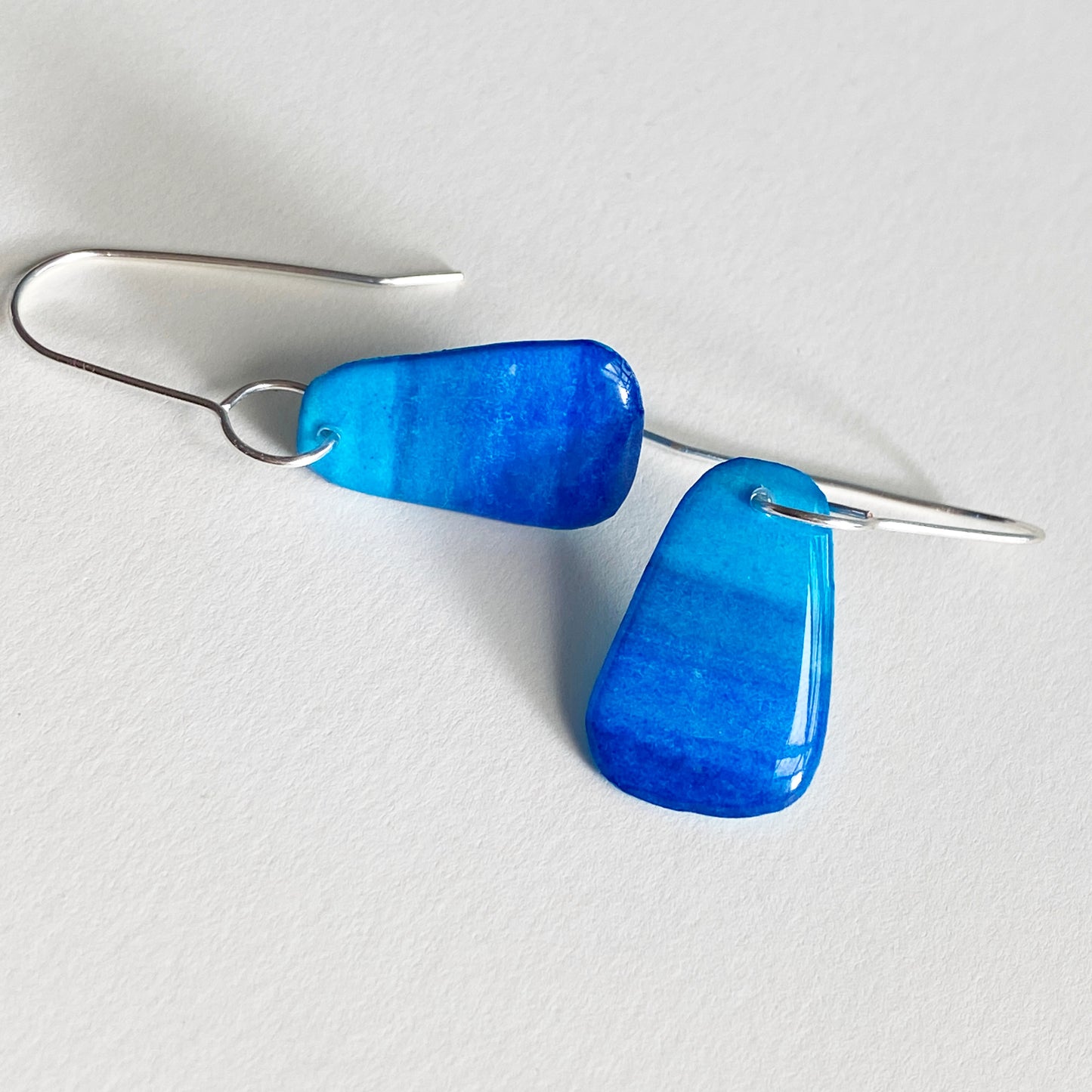 Candy Drops | Blue Ombre Stripe Earrings