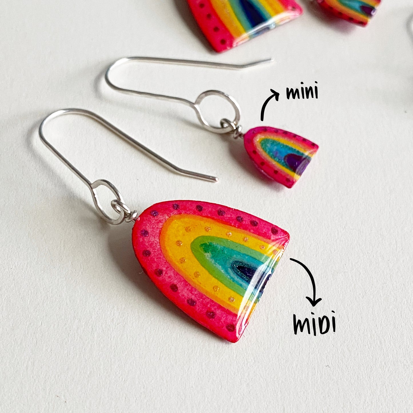 Rainbows | Peacock Silver-Filled | Mini Size Earrings