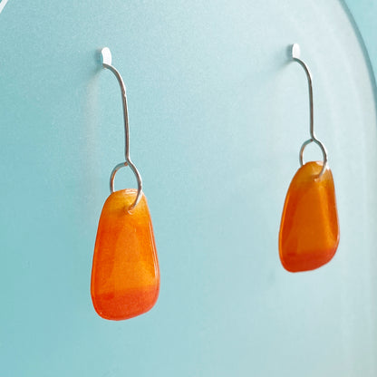 Candy Drops | Orange Ombre Stripe Earrings
