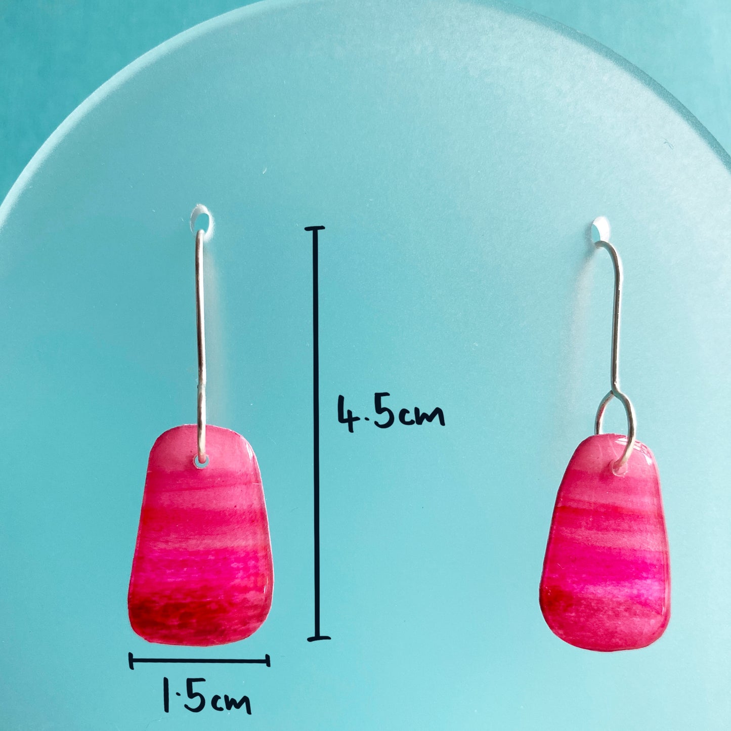 Candy Drops | Pink Ombre Stripe Earrings
