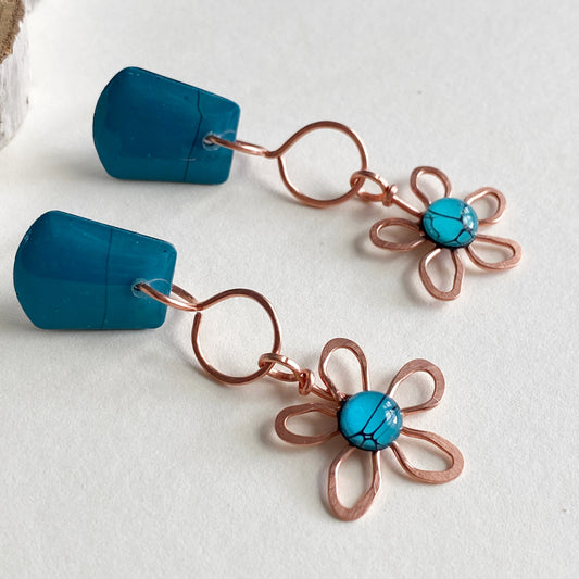 Copper Flowers | Turquoise