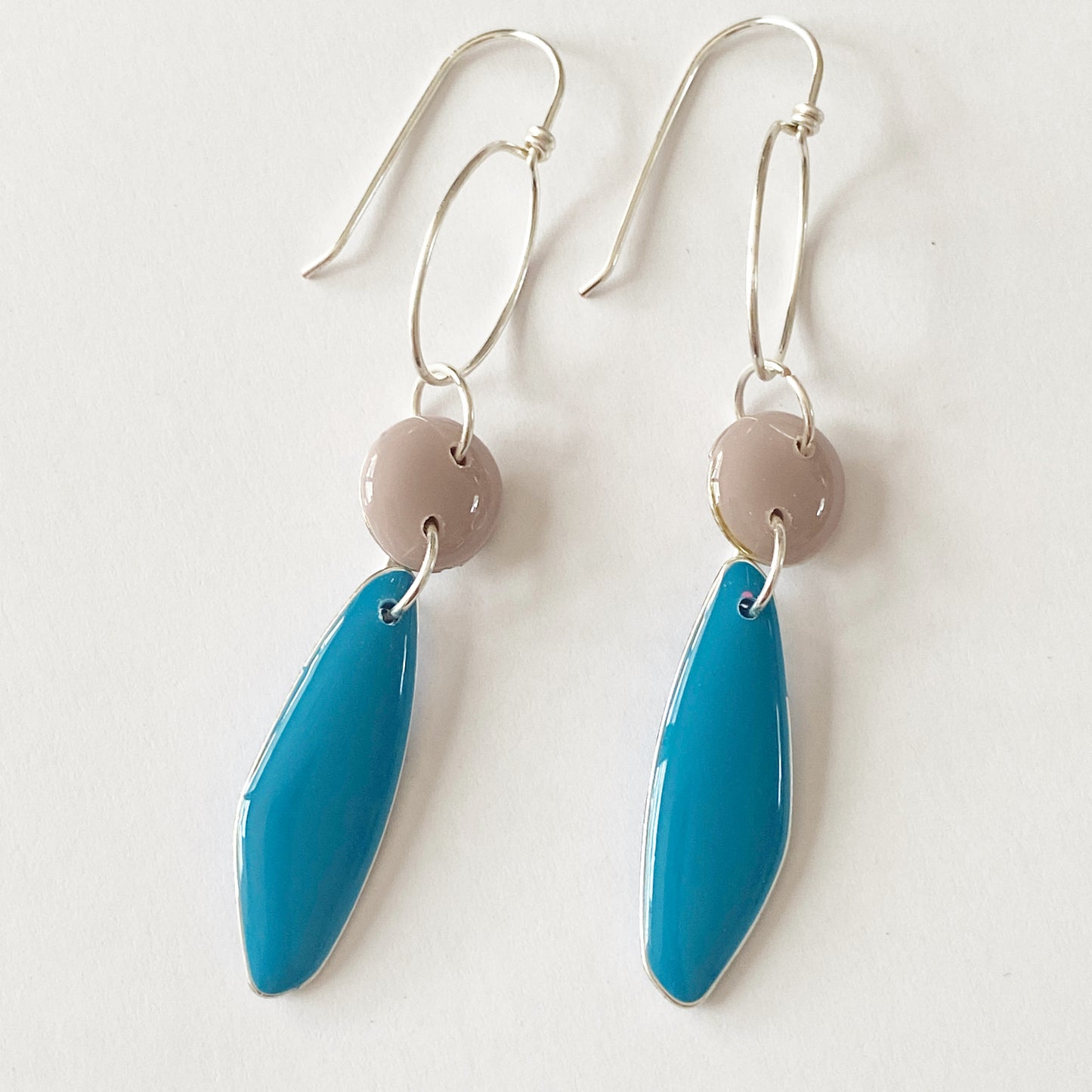 Amalfi | Silver Dangle | Blue & Grey Earrings