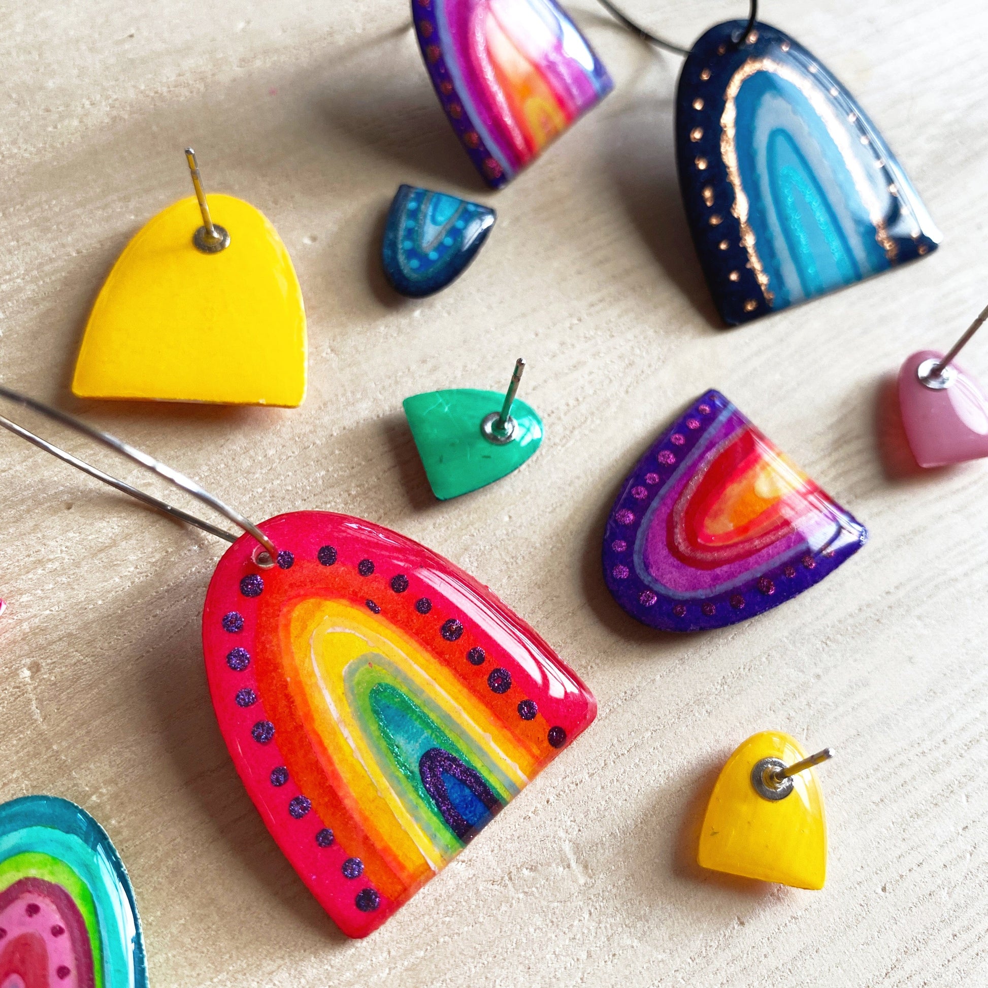 Lacroz Creations Earrings Rainbows | Midi Stud Earrings