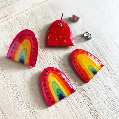 Lacroz Creations Earrings Rainbows | Midi Stud Earrings