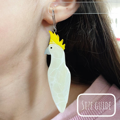 Lacroz Creations Earrings Sulphur-Crested Cockatoo Earrings