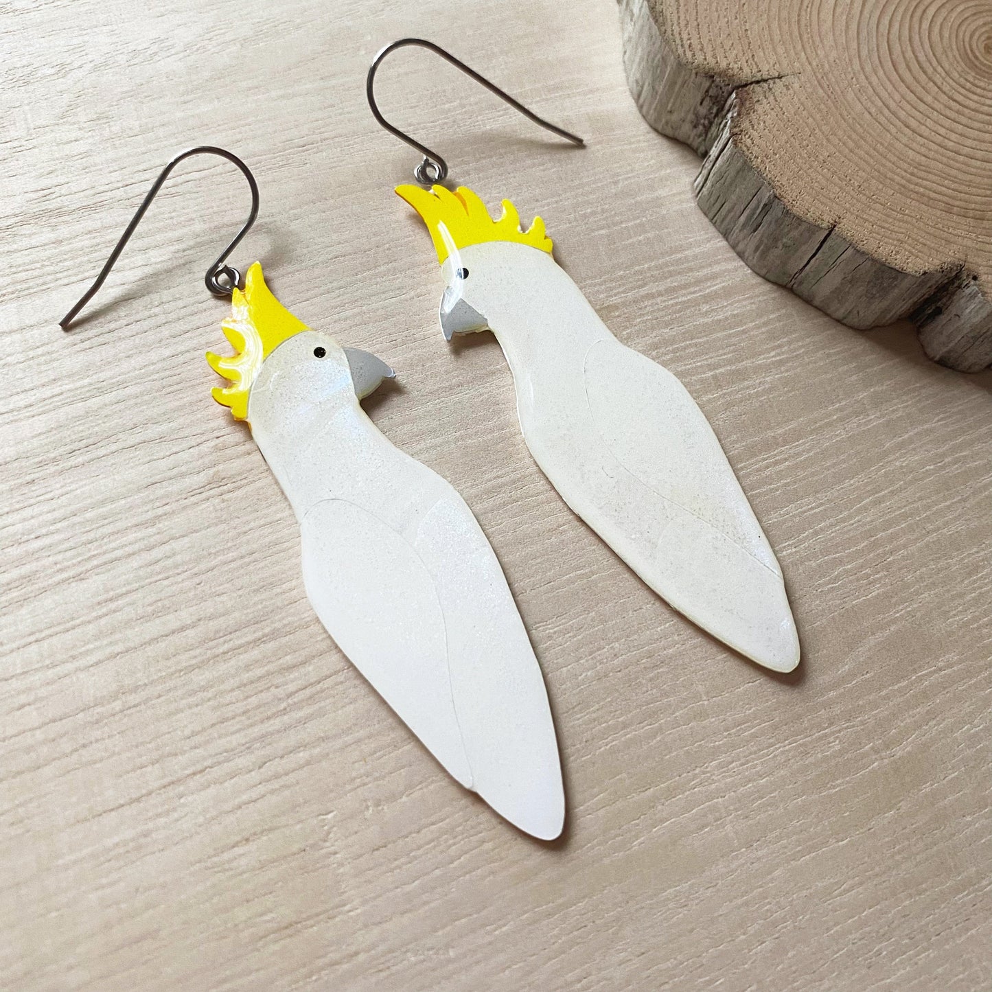 Lacroz Creations Earrings Sulphur-Crested Cockatoo Earrings