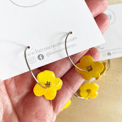 Floral Blooms | Hoop Earrings - Mini