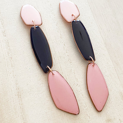 Amalfi | Pink & Navy Blue Earrings