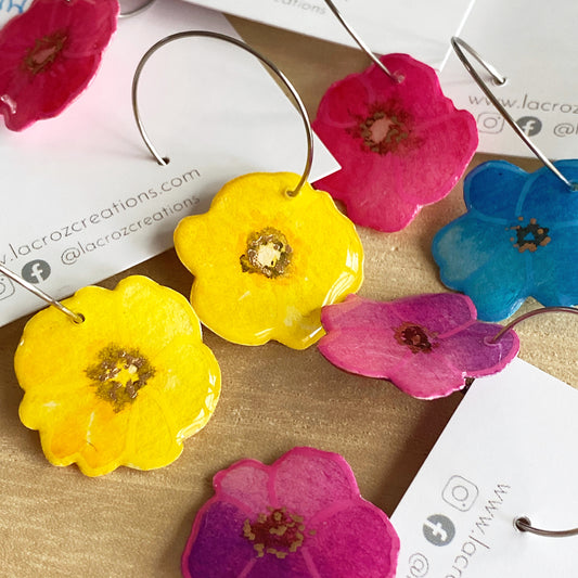 Floral Blooms | Hoop Earrings - Midi