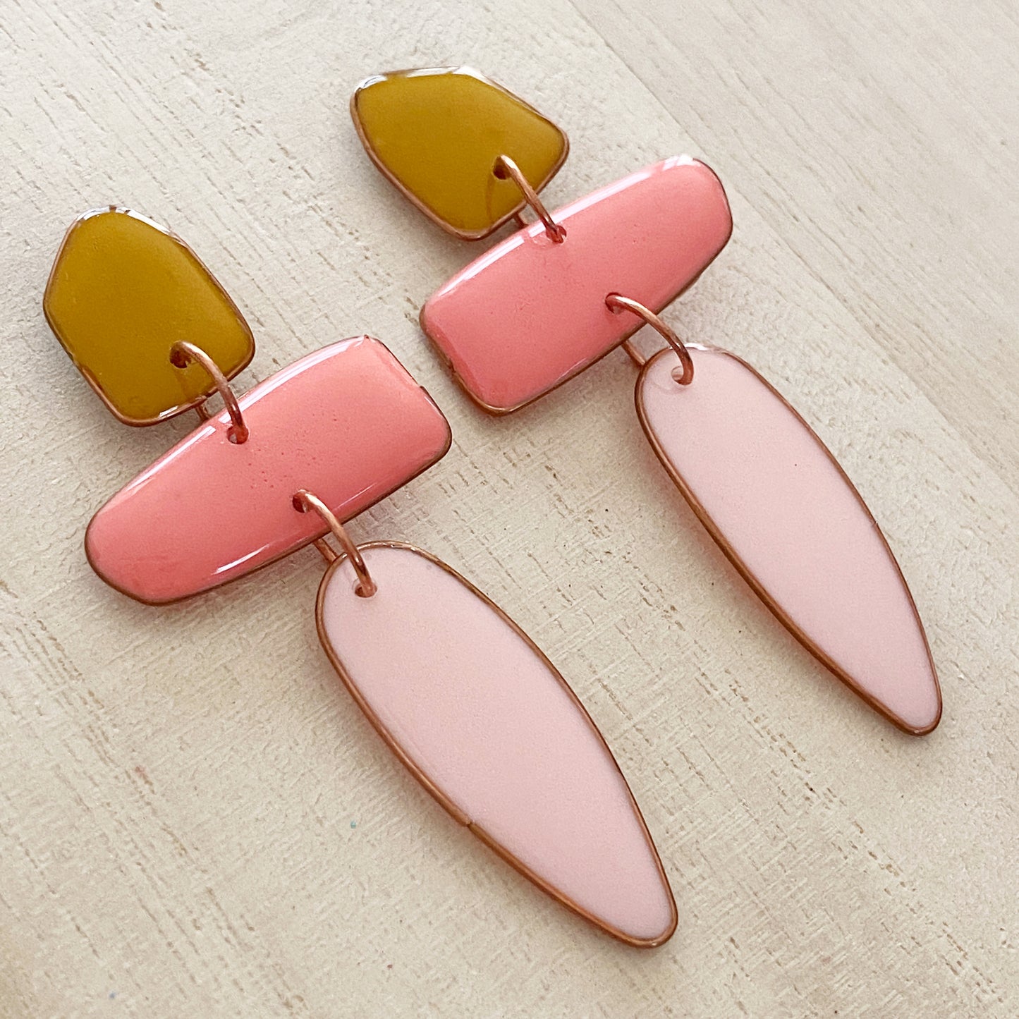 Amalfi | Yellow, Coral & Pink Earrings
